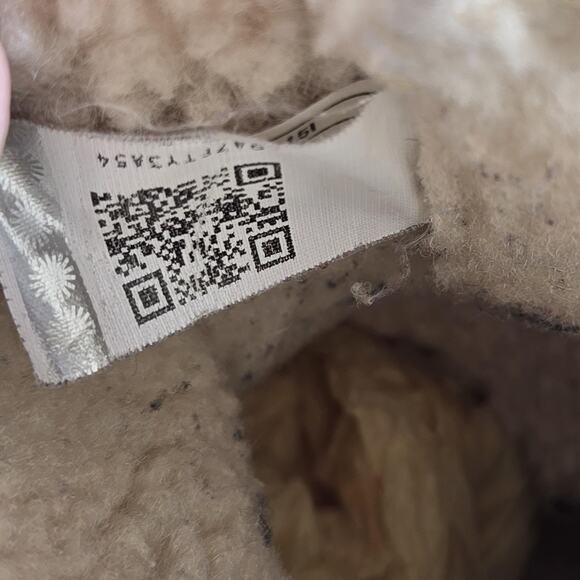 UGG Akadia Boots Womens 7 Stout Brown Leather Shearling Boots Mid Calf Back Lace - Picture 7 of 12